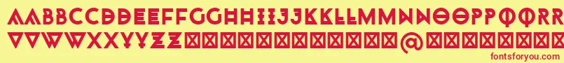 Monohipster Font – Red Fonts on Yellow Background