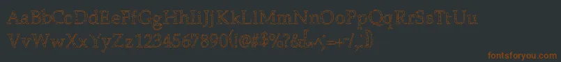 Monolithic Font – Brown Fonts on Black Background