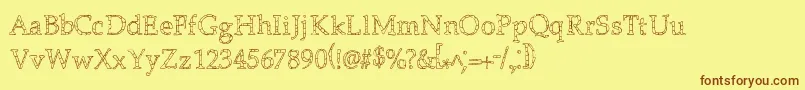 Monolithic Font – Brown Fonts on Yellow Background