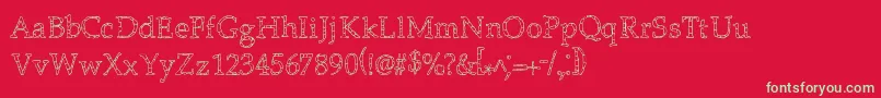 Monolithic Font – Green Fonts on Red Background