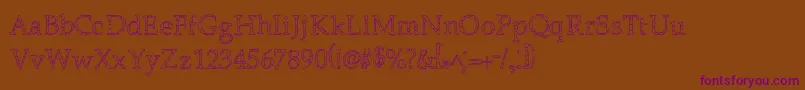 Monolithic Font – Purple Fonts on Brown Background