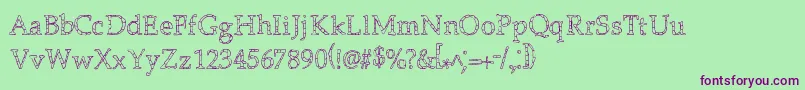 Monolithic Font – Purple Fonts on Green Background