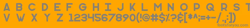 Monometric Font – Gray Fonts on Orange Background