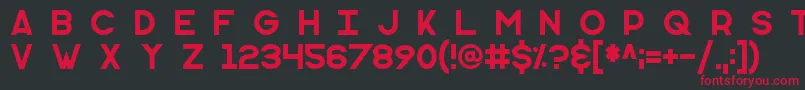 フォントMonometric – 黒い背景に赤い文字
