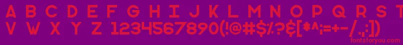 フォントMonometric – 紫の背景に赤い文字