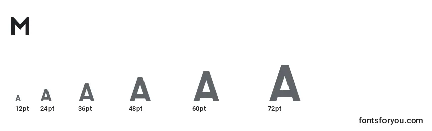 Размеры шрифта Monometric