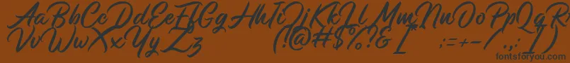 Monopola Script DEMO Font – Black Fonts on Brown Background