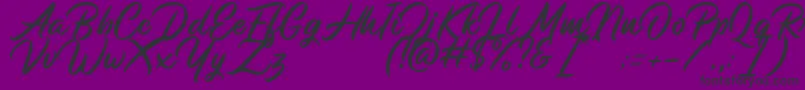 Monopola Script DEMO-Schriftart – Schwarze Schriften auf violettem Hintergrund