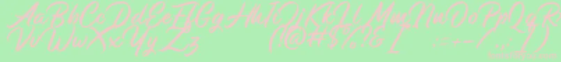 Police Monopola Script DEMO – polices roses sur fond vert