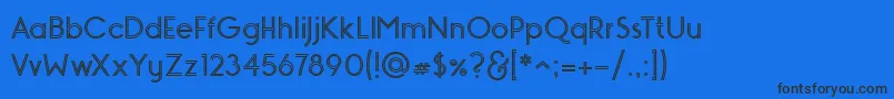 MONOPOLY INLINE Font – Black Fonts on Blue Background