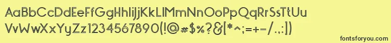 MONOPOLY INLINE Font – Black Fonts on Yellow Background