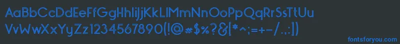 Шрифт MONOPOLY INLINE – синие шрифты на чёрном фоне