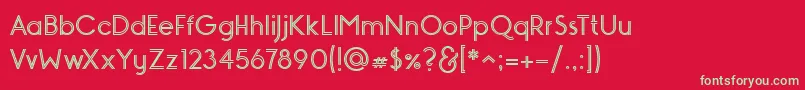 フォントMONOPOLY INLINE – 赤い背景に緑の文字