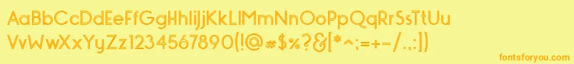 Fonte MONOPOLY INLINE – fontes laranjas em um fundo amarelo