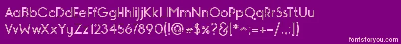 Czcionka MONOPOLY INLINE – różowe czcionki na fioletowym tle