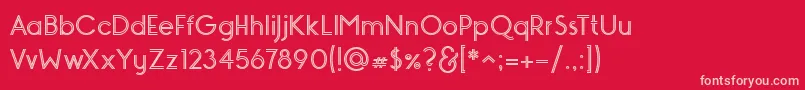 MONOPOLY INLINE Font – Pink Fonts on Red Background