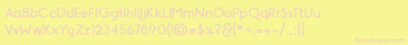 MONOPOLY INLINE Font – Pink Fonts on Yellow Background