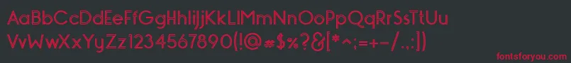 fuente MONOPOLY INLINE – Fuentes Rojas Sobre Fondo Negro