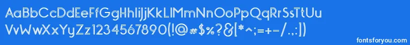 MONOPOLY INLINE Font – White Fonts on Blue Background