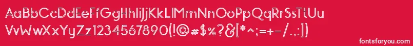 MONOPOLY INLINE Font – White Fonts on Red Background