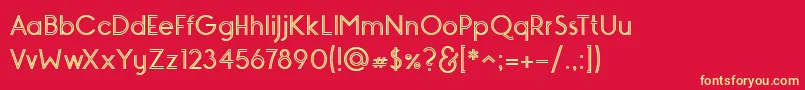 MONOPOLY INLINE Font – Yellow Fonts on Red Background