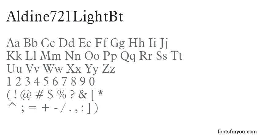 Aldine721LightBt Font – alphabet, numbers, special characters
