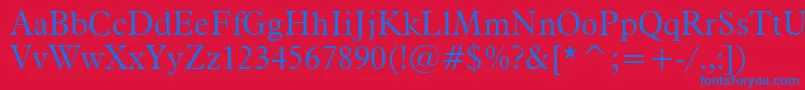 Aldine721LightBt Font – Blue Fonts on Red Background