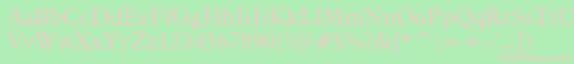 Aldine721LightBt Font – Pink Fonts on Green Background