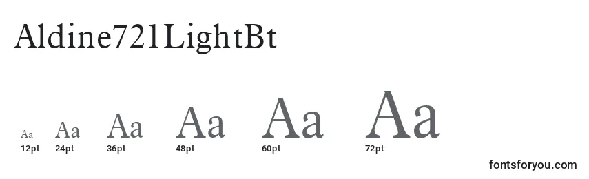 Размеры шрифта Aldine721LightBt
