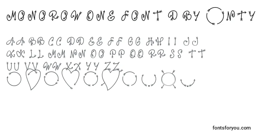 Schriftart Monorow One Font D by 7NTypes – Alphabet, Zahlen, spezielle Symbole