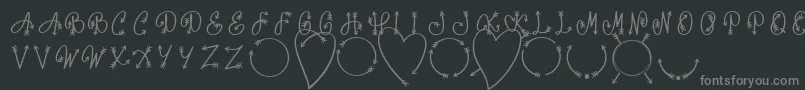 Czcionka Monorow One Font D by 7NTypes – szare czcionki na czarnym tle