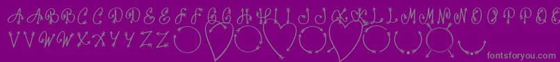 Fonte Monorow One Font D by 7NTypes – fontes cinzas em um fundo violeta