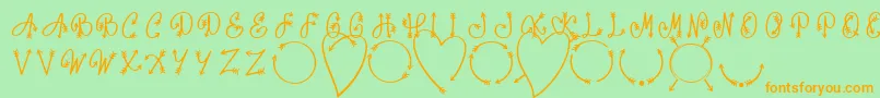 Police Monorow One Font D by 7NTypes – polices orange sur fond vert