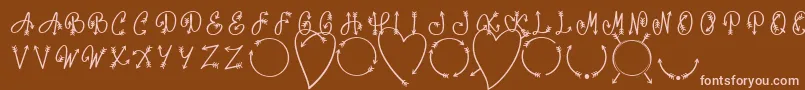 Czcionka Monorow One Font D by 7NTypes – różowe czcionki na brązowym tle