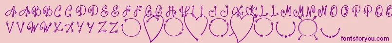 Monorow One Font D by 7NTypes Font – Purple Fonts on Pink Background