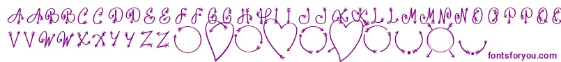 Police Monorow One Font D by 7NTypes – polices violettes sur fond blanc