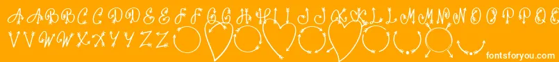 Fonte Monorow One Font D by 7NTypes – fontes brancas em um fundo laranja