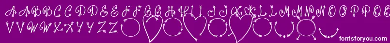 Fonte Monorow One Font D by 7NTypes – fontes brancas em um fundo violeta