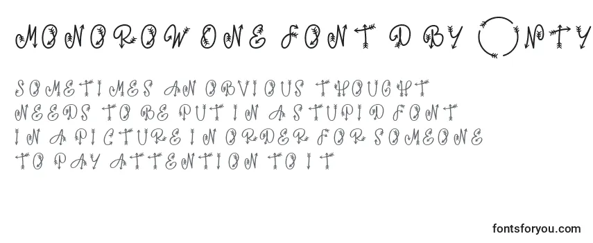 Fuente Monorow One Font D by 7NTypes