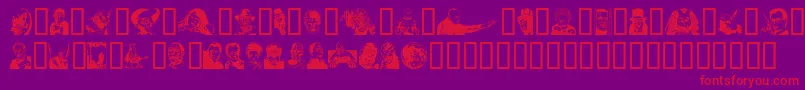 MONSP    Font – Red Fonts on Purple Background