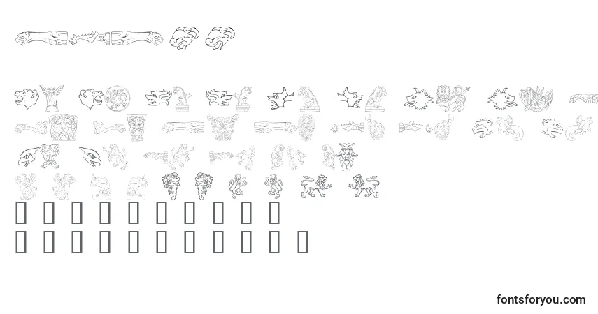 Шрифт MONSS    (134792) – алфавит, цифры, специальные символы
