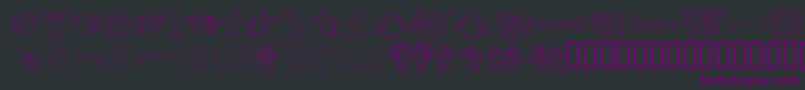 Шрифт MONSS    – фиолетовые шрифты на чёрном фоне