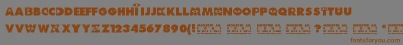 Monster AG Font – Brown Fonts on Gray Background