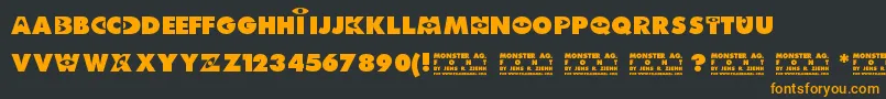 Monster AG Font – Orange Fonts on Black Background