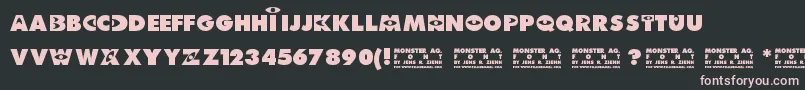 Monster AG Font – Pink Fonts on Black Background