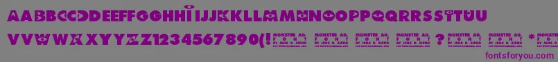 Monster AG Font – Purple Fonts on Gray Background