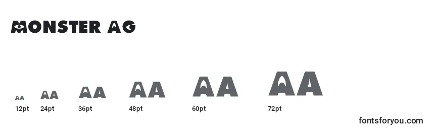 Monster AG Font Sizes