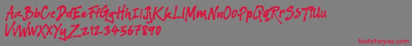 Monster Game update Font – Red Fonts on Gray Background
