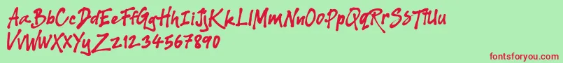Monster Game update Font – Red Fonts on Green Background