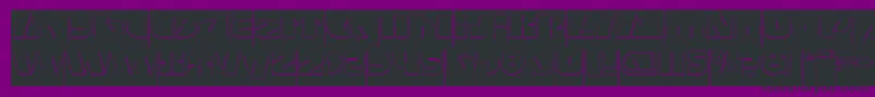 MONSTER ROCK Hollow Inverse-Schriftart – Schwarze Schriften auf violettem Hintergrund